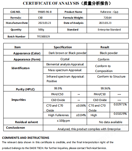 富勒烯C60  九曜甄选